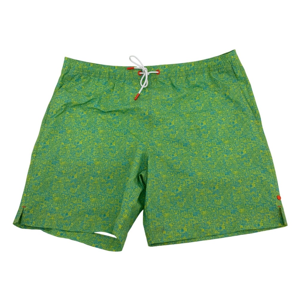 SWIMS Swim Trunks Abstract Print XL Green Mens‎ Board Shorts Beachwear Vacation